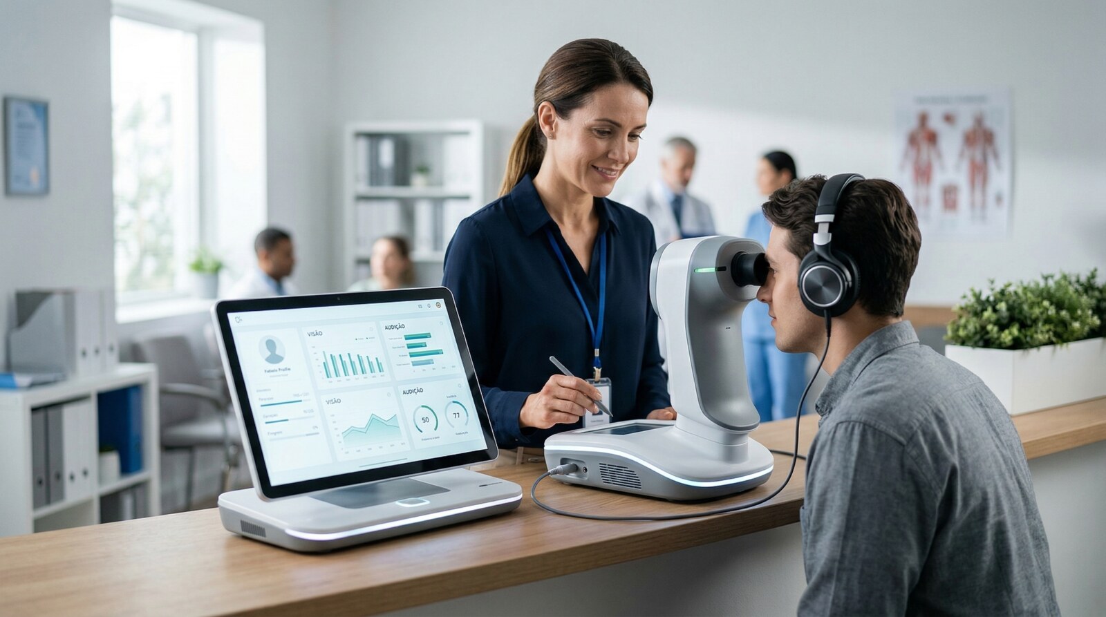 Imagem do projeto Aperfeiçoamento de um sistema de avaliação da acuidade visual e do limiar auditivo